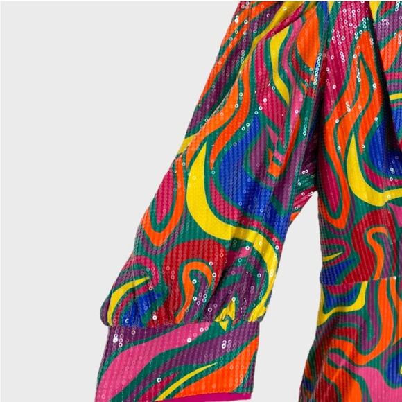 Alden Adair Rainbow Sequin Mini Dress NWT Retails $398 - Picture 6 of 6